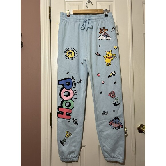 BoxLunch Disney Winnie the Pooh Doodle Joggers Womens M New - Picture 1 of 6